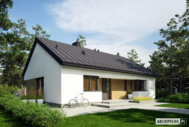 Projekt domu Mini 24 (wersja B) - wizualizacja frontowa