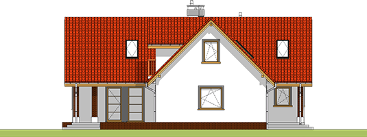 Agate - Projekt domu Agatka - elewacja lewa