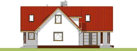 Agate - Projekt domu Agatka - elewacja lewa