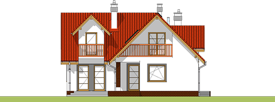 Agate - Projekt domu Agatka - elewacja tylna