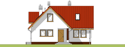 Agate - Projekt domu Agatka - elewacja frontowa