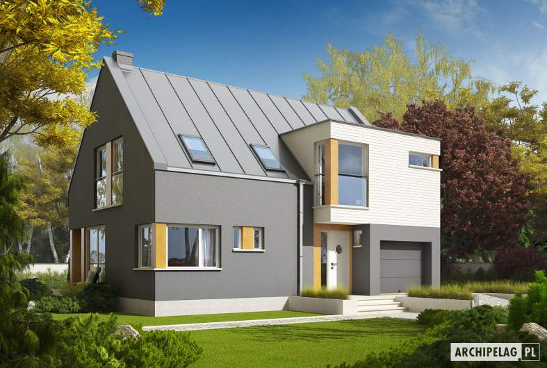 Projekt domu Antek G1 - wizualizacja frontowa