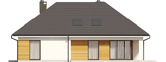 Olaf G2 - Projekt domu Olaf G2 - elewacja tylna