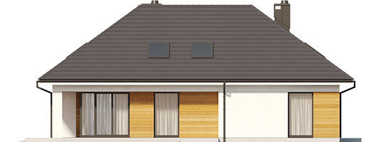 Olaf G2 - Projekt domu Olaf G2 - elewacja tylna