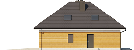 Olaf G2 - Projekt domu Olaf G2 - elewacja prawa