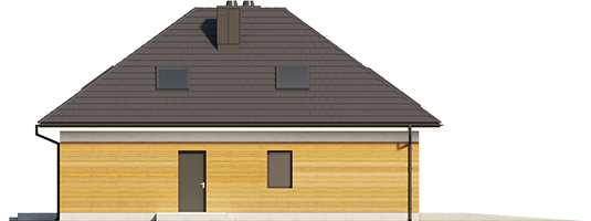 Olaf G2 - Projekt domu Olaf G2 - elewacja prawa