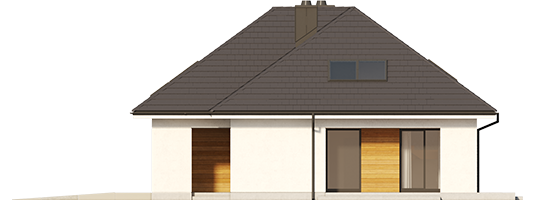 Olaf G2 - Projekt domu Olaf G2 - elewacja lewa
