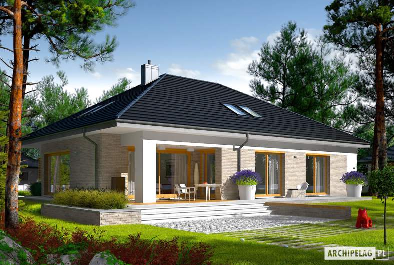 Projekt domu Marcel IV G2 - wizualizacja ogrodowa