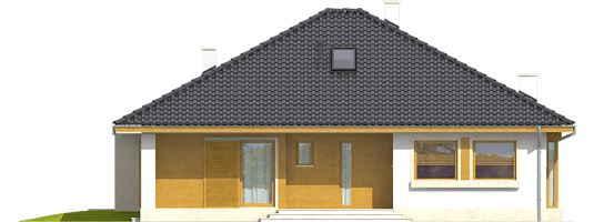 Flori III - Projekt domu Flori III ECONOMIC (wersja A) 30 stopni - elewacja frontowa