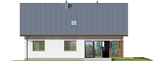 Sven - Projekt domu Swen - elewacja tylna