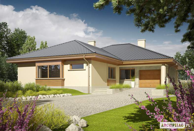 Projekt domu Alan G1 - wizualizacja frontowa