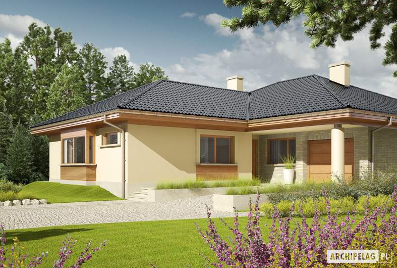 Projekt domu Alan G1 - wizualizacja frontowa