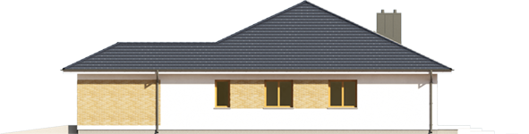 Irma G1 ENERGO PLUS - Projekt domu Irma III G1 ENERGO PLUS - elewacja prawa