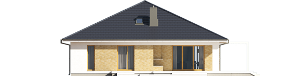 Irma G1 ENERGO PLUS - Projekt domu Irma III G1 ENERGO PLUS - elewacja tylna