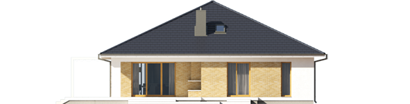 Irma G1 ENERGO PLUS - Projekt domu Irma III G1 ENERGO PLUS - elewacja tylna