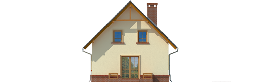 Bogulin - Projekt domu Bogusia - elewacja tylna