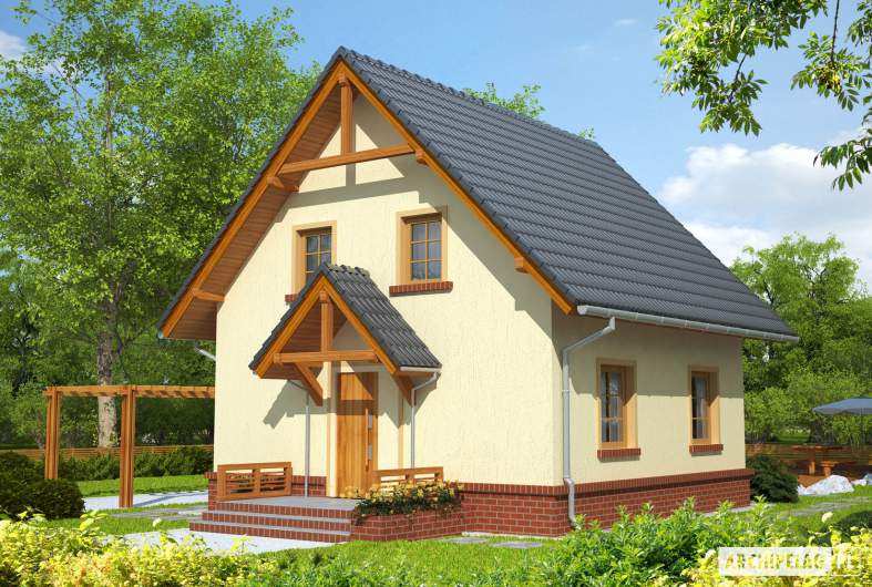Projekt domu Bogusia - wizualizacja frontowa