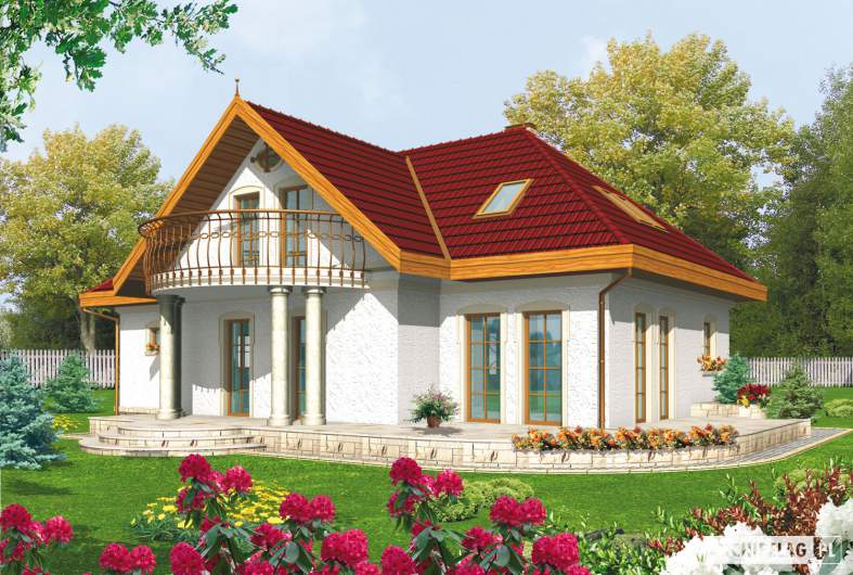 Projekt domu Paloma G2 - wizualizacja ogrodowa