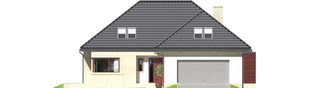Projekt domu Teo (mały) G2 - elewacja frontowa