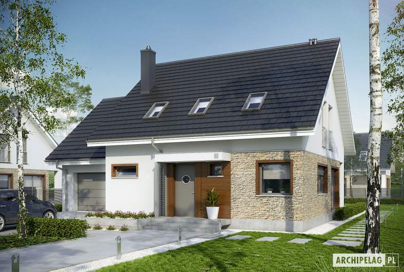 Projekt domu Pedro G1 ENERGO - wizualizacja frontowa