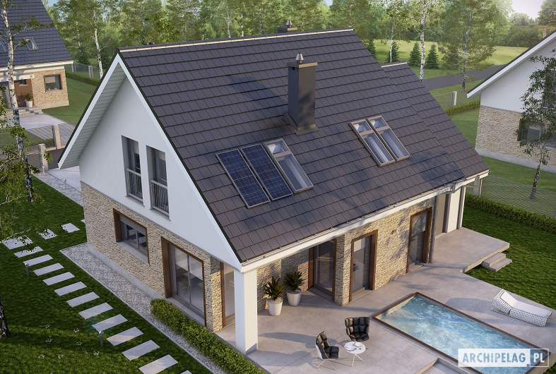 Projekt domu Pedro G1 ENERGO - widok z góry