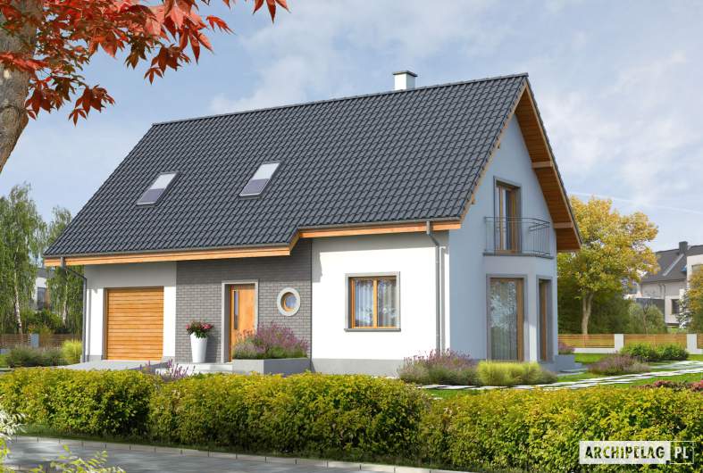 Projekt domu Ben G1 (z piwnicą) - Projekty domów ARCHIPELAG - Ben G1 (z piwnicą) - wizualizacja frontowa