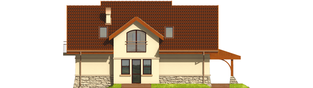 Projekt domu Elena G1 - elewacja tylna