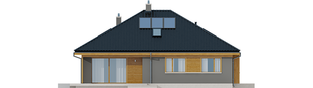 Projekt domu Flo - elewacja tylna