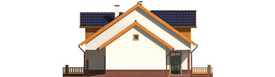 Melise G1 - Projekt domu Melka G1 - elewacja lewa