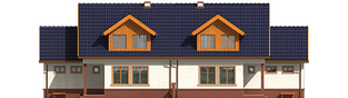 Projekt domu Melka G1 (bliźniak) - elewacja tylna