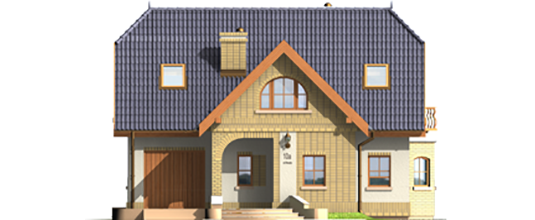 Mirabell G1 - Projekt domu Mirabelka G1 - elewacja frontowa