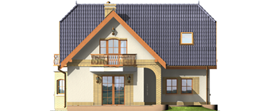 Mirabell G1 - Projekt domu Mirabelka G1 - elewacja tylna