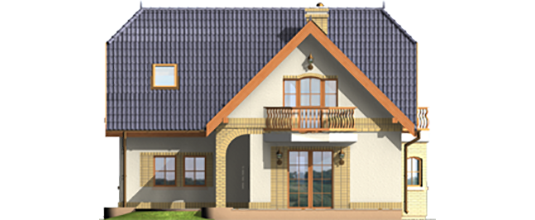 Mirabell G1 - Projekt domu Mirabelka G1 - elewacja tylna