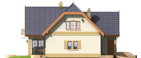 Mirabell G1 - Projekt domu Mirabelka G1 - elewacja lewa