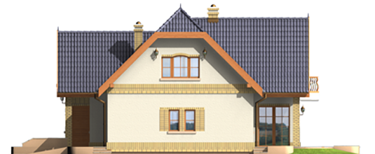 Mirabell G1 - Projekt domu Mirabelka G1 - elewacja lewa