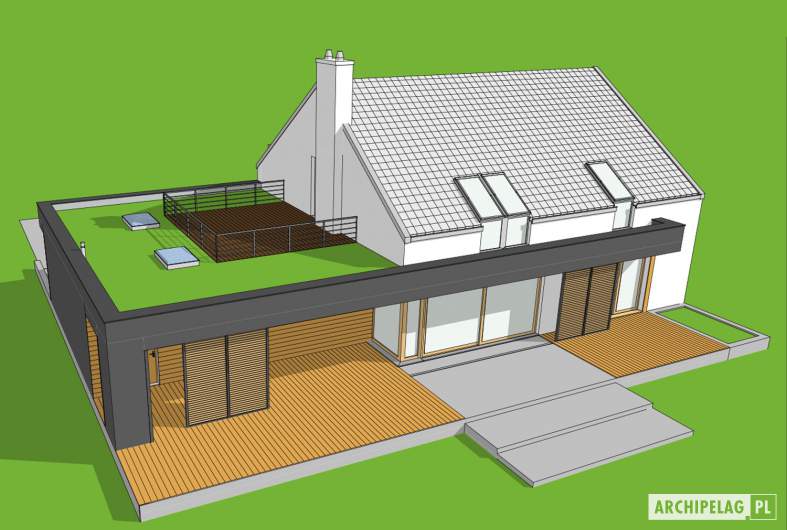 Projekt domu EX 18 G2 ENERGO PLUS - widopk z góry