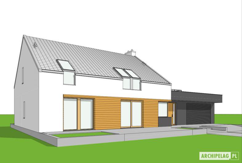 Projekt domu EX 18 G2 ENERGO PLUS - wizualizacja frontowa