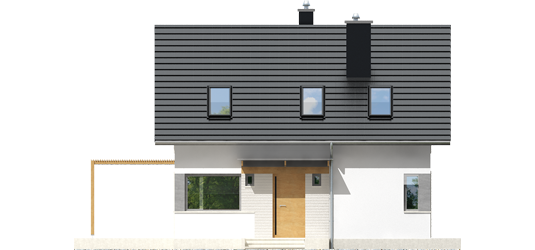 Lea A - Projekt domu Lea (wersja A) - elewacja frontowa