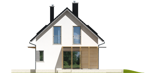 Lea A - Projekt domu Lea (wersja A) - elewacja prawa