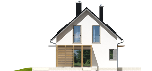 Lea A - Projekt domu Lea (wersja A) - elewacja prawa