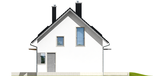 Lea A - Projekt domu Lea (wersja A) - elewacja lewa