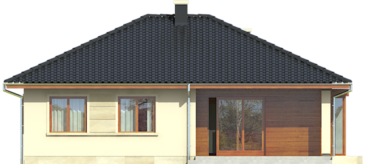 Margo - Projekt domu Margo MULTI-COMFORT - elewacja tylna