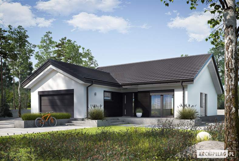Projekt domu Simon III G2 ENERGO PLUS - wizualizacja frontowa