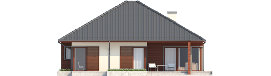 Dylan II G1 - Projekt domu Dylan II G1 - elewacja tylna