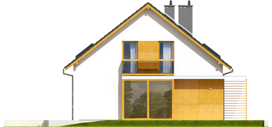 Pablo II G1 - Projekt domu Pablo II G1 ENERGO PLUS - elewacja lewa