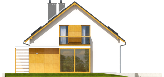 Pablo II G1 - Projekt domu Pablo II G1 ENERGO PLUS - elewacja lewa