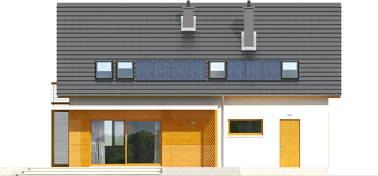 Pablo II G1 - Projekt domu Pablo II G1 ENERGO PLUS - elewacja tylna