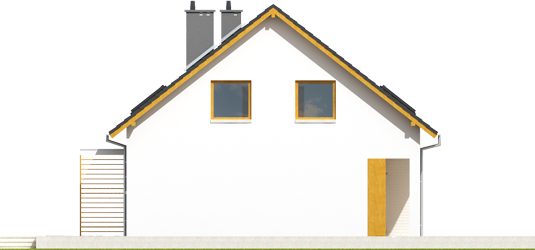 Pablo II G1 - Projekt domu Pablo II G1 ENERGO PLUS - elewacja lewa