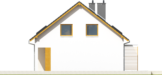 Pablo II G1 - Projekt domu Pablo II G1 ENERGO PLUS - elewacja lewa