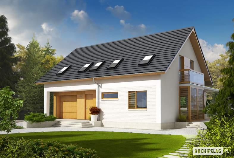 Projekt domu Pablo II G1 ENERGO PLUS - wizualizacja frontowa